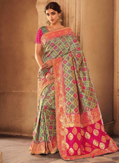 Pink Colour Vrindavan 23 New Fancy Heavy Festive Wear Saree Collection 10154